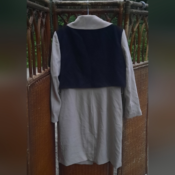 Metaphor Tan & Black Trench Jacket - Picture 6 of 9